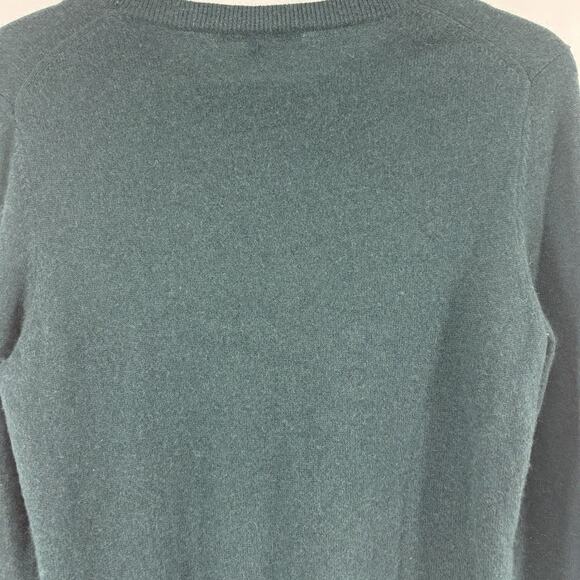 Antonio Melani 100% Cashmere Sweater Women’s Large Forest Green Crewneck - Picture 7 of 9